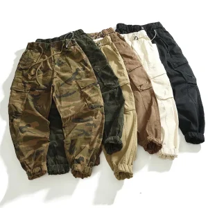 Multi-pocket Cargo Casual Pants Men's Heavy Thick Elastic Woven Old Washed Loose Fashion Harlan Leg Pants - AliExpress Pants