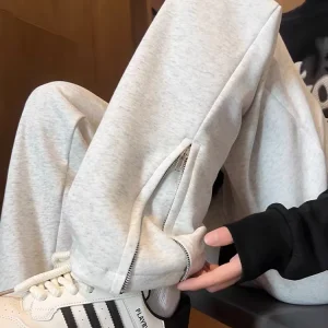 Men's American Style High Street Sweatpants Micro Flared Loose Fit Straight Leg Spring Autumn Hanging Sports - AliExpress Pants