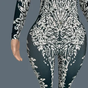 High-End Women's Bodycon Jumpsuit with Rhinestones for Nightclub Party Dance Stage Outfit Sexy Spandex Elastic Costume by Putao - AliExpress Jumpsuits&Rompers