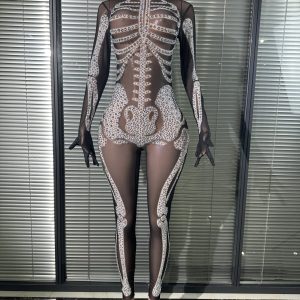 Avant-Garde Tailored Sexy High Stretch Slim-fit  Jumpsuit Long Sleeeve Holiday Party Costume Nightclub Dancer Stage Wear - AliExpress Jumpsuits&Rompers