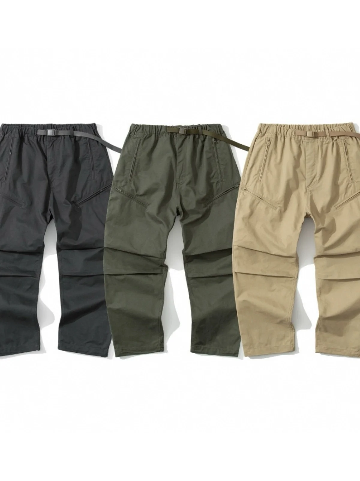 Spring Japanese Sle Work Pants Men's Straight Leg Paratrooper Casual Pure Cotton Wide Leg Pants Zipper ket Utili Trousers - AliExpress Pants
