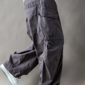 American Retro Work Pants Men's Loose Casual Straight Leg mid Waist Long Purple Cotton Trousers for Spring Autumn - AliExpress Pants
