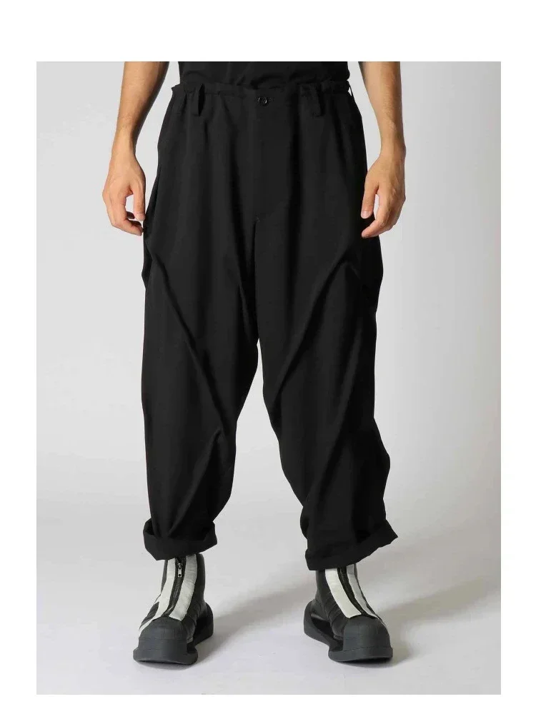 Original Design of Dark Series Pleated Wide Leg Pants Korean Popular Clothing Casual Pants Men's Pants New Style - AliExpress Pants