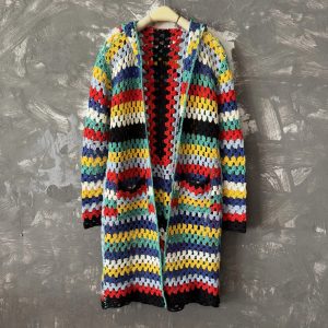 TIYIHAILEY Knitting Crochet Coat Women Hand Made Autumn Outerwear Full Sleeve Cardigan Loose Coat Sweaters Hooded Custom Made - AliExpress Sweaters&Jumpers