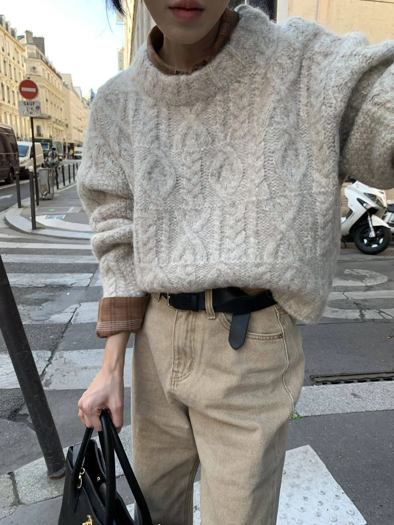 SLEFWILL Women's Thiened round Ne Knitted Sweater Twist Knit Soft Warm Casual Sweet Sle Pure Online Exclusive - AliExpress Sweaters&Jumpers