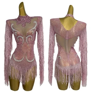 Sparkly Diamonds Long Sleeves Tassel Pearls One Piece Short Jumpsuit Outfits Dancewear Women Stage Performance Bodysuit Yanhui - AliExpress Jumpsuits&Rompers