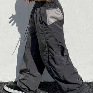 Trendy Streetwear Men's Fce Lined Qui Dry Pants Loose Fit Cargo Trousers Casual Dstring Long Trousers Autumn Winter - AliExpress Pants