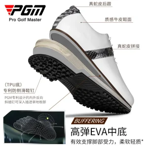 PGM first layer cowhide snakeskin golf shoes men's genuine leather sports shoes with pigskin soft golf inside - AliExpress Sneakers