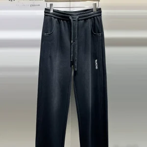 Bla Fce Lined Straight Leg Casual Pants 2025 Winter Trendy Brand Simple Embroidery Warm All-Match Faion Long Trousers - AliExpress Pants