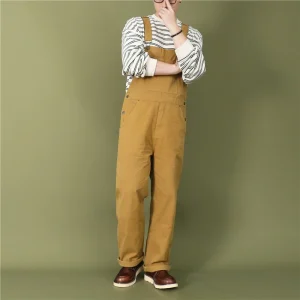 American Retro Bib Overalls Men's Loose Straight Leg Pants Workwear Overall orts Youthful Energy Sle All Seasons - AliExpress Pants