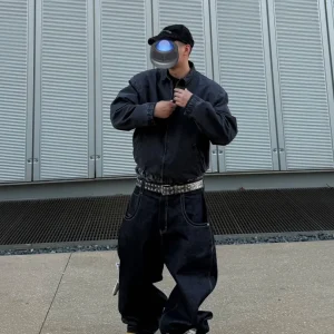American Ailz Project Ootd Sle Men's Trendy Loose Leggings Jeans Workwear Wide Leg Long Trousers Youthful Vitali All Seasons - AliExpress Pants