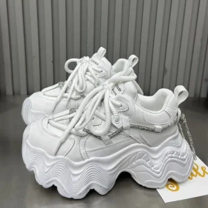 Ladies Straps Thick Soled Mesh Breathable Inner Height Increasing Sports Shoes Running Shoes Jogging Shoes Trainers Outdoor - AliExpress Sneakers