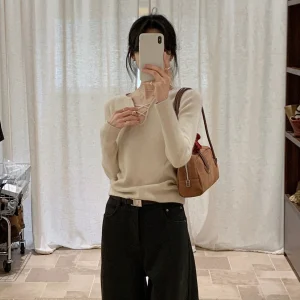 Korean Sle Women's Knitted Cross Collar Sweater Bear Velvet Slimming Top Faionable Spring New Arrival Beige Tie Design - AliExpress Sweaters&Jumpers