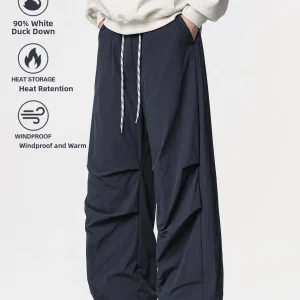 Outdoor Winter down Trousers Men Women Cold Proof Windproof Warm Sports Skiing Paratrooper Pants Couple Matching Long Trousers - AliExpress Pants