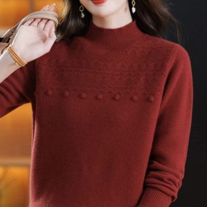 Ele Pure Color f High Collar Camere Sweater Women's Autumn Winter Faionable Young Looking Belly Covering Woolen Top - AliExpress Sweaters&Jumpers
