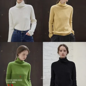 Nice People 2025AW Women's High Ne Knitted Wool Base irt Sl Inteated Pit Stripe Loose Fit Wool 00%  Color - AliExpress Sweaters&Jumpers