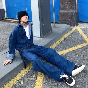 New Sle Loose Straight Leg Workwear Overalls Men's Faion Streetwear Heavy Du Coveralls Pants Cotton Casual Trousers - AliExpress Pants
