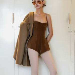 Retro Velvet Color Blo Strap Jumpsuit Women High Waist Slimming Long Pants High Faion Trendy Girl  Suit - AliExpress Jumpsuits&Rompers
