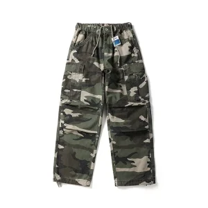 American Retro Heavyweight Washed Straight Leg Workwear Long Pants Spring New Style Pure Cotton Large Pocket Casual Wide Leg ... - AliExpress Pants