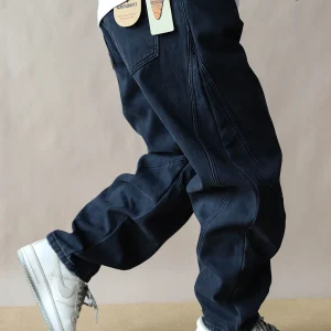 Thiened Fce Lined Loose Fit American Retro Straight Leg Pants Men's Casual Long Trousers 2026 New Sle Workwear Trousers - AliExpress Pants