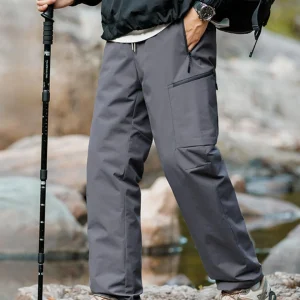 Men's down Pants Casual Long Trousers for Cycling Outdoor Wear Winter Warm Straight Leg Pants Dstring Waist Nylon Fiber - AliExpress Pants