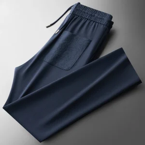 Summer Faionable Embroidered Modal Cotton Dstring Straight Leg Men's Casual Sports Pants Breathable Comfortable Leisure ... - AliExpress Pants