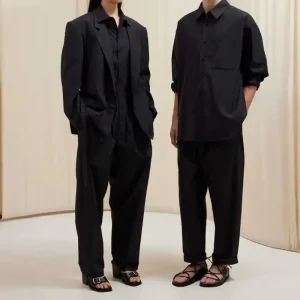 LeMaire Sle Silk Cotton Straight Leg Casual Pants Commuter Trousers ex Spring Summer New Arrival Classic Bla - AliExpress Pants