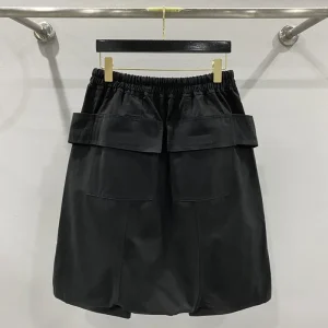Men's High Street Solid Color Workwear Multi-Pocket Classic Black Double Ring Basic Shorts - AliExpress Pants