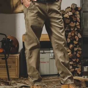 American Sle Heavyweight Retro Hard Spring Work Pants Men's Autumn Spring Straight Leg Casual Long Trousers Elastic Waist - AliExpress Pants