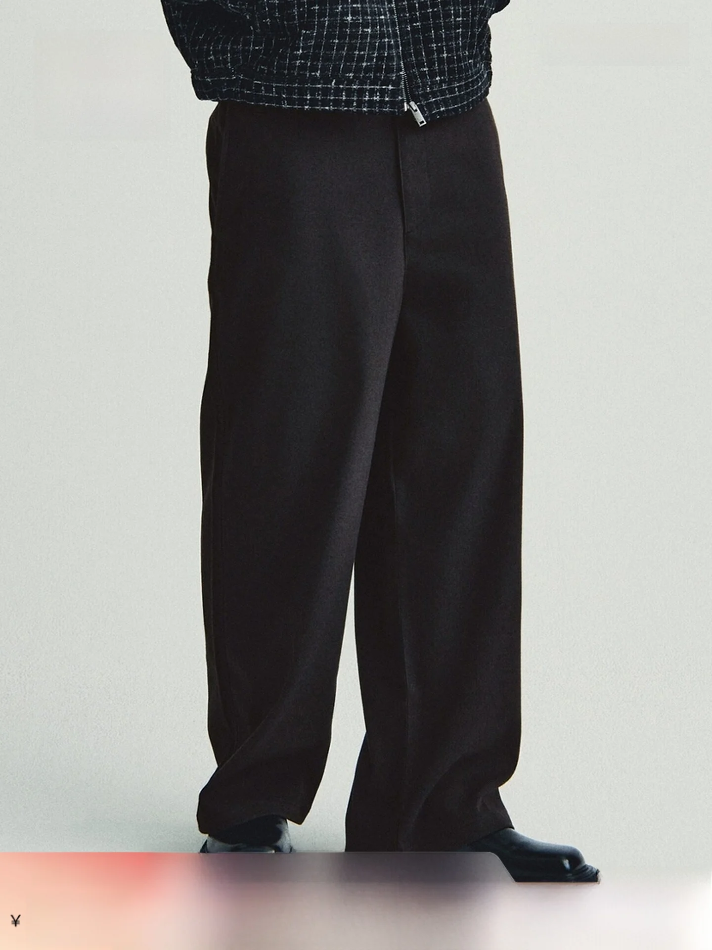 H&M Men's Spring Loose Wide Leg Pants Diagonal Pattern Casual Trousers Polyester Fiber Lycra Fiber Daily Wear 38453 - AliExpress Pants