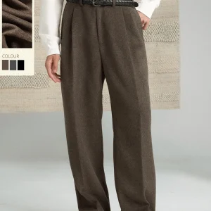 Cultum Men's Casual Pants High Waist Loose Micro Cone ape Sle Autumn Winter Wool Blend Drapey Comfortable Fit - AliExpress Pants