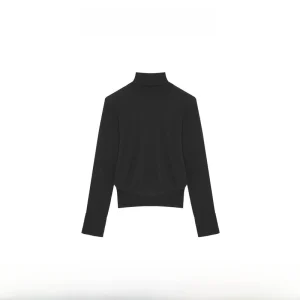 Wildsiren Autumn Winter Wool Knitted Sweater Half High Neck Slim Fit Pure Color Long Sleeve Regular Length Women's Fashion - AliExpress Sweaters&Jumpers