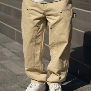 Distred Kneelength Casual Logging Work Pants Straight Leg Cotton Workwear for Men And Women Youth Faion Resistant Wear - AliExpress Pants