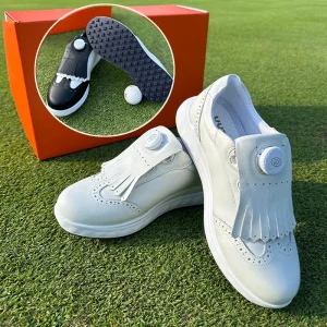 SG Women Tassel Golf Shoes Breathable Knob Lace Sports Sneakers Ladies Soft Leather Anti-slip Golf Shoes British Style Footwear - AliExpress Sneakers