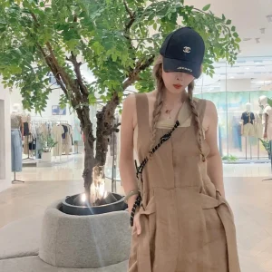 Retro Anti-Aging Utili Sle ter Onesie Loose Wide Leg Strap Design Long Pants Women's Faion Fall 2024 Cotton Blend Fa... - AliExpress Jumpsuits&Rompers