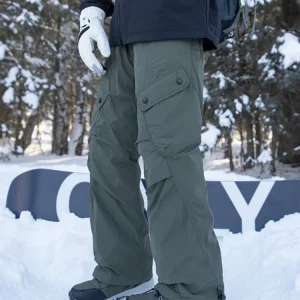 Men's down Trousers Winter New 2024 Loose Straight Leg Workwear Pants American Sle Functional Fce Ski Pants Outerwear - AliExpress Pants