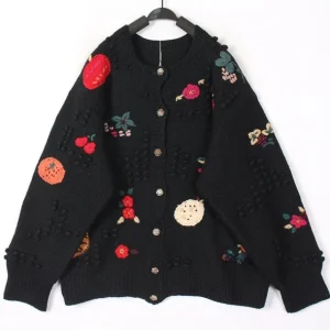 Vintage Sweet Ethnic Style Hooked Wool Sweater Overhead Coat Harajuku Wind Long Sleeve round Neck Thickened Warm Women's Knit... - AliExpress Sweaters&Jumpers