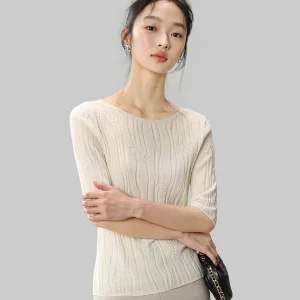 Ele ort Sve Knitted Sweater 00 Wool One oulder Design Versatile Soft Texture Women's Faion Comfortable Breathable - AliExpress Sweaters&Jumpers
