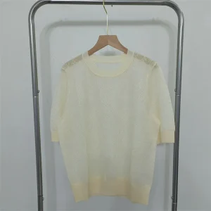 2024 Kint Pullover Short White Black Silk - AliExpress Sweaters&Jumpers