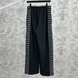 Bcleneicac Casual Loose Straight Leg Trousers Side Strap Letter Men's Long Pants Paris Sle Comfortable Streetwear - AliExpress Pants