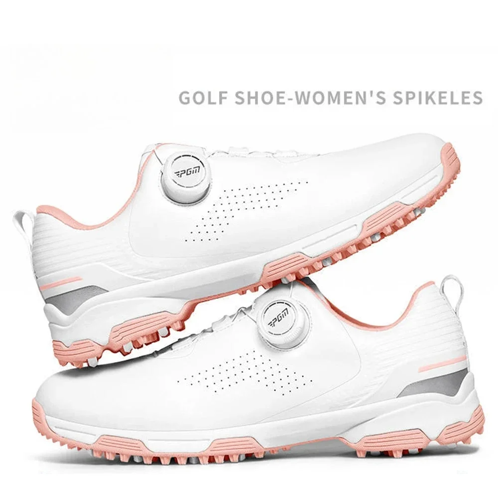 PGM Women's Golf Shoes Casual Sport Lady Sneakers Quick Lacing Microfiber Waterproof Anti-Slip XZ352 - AliExpress Sneakers