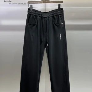 Men's Casual Straight Leg Pants Summer Spring Trendy Brand Simple Embroidered Loose Fit Sports Long Trousers Fashionable Commute - AliExpress Pants