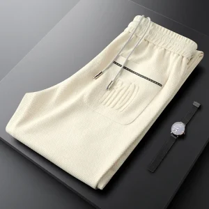 Khaki Color Casual Pants Men's Slim Fit Sports Trousers Letter Emed Spring Summer Men's Sweatpants Faionable Youth Sle - AliExpress Pants