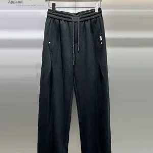 Faionable Straight Leg Men's Casual Pants Autumn Pure Color Loose Fit Sweatpants Trendy Wide Leg Long Trousers - AliExpress Pants