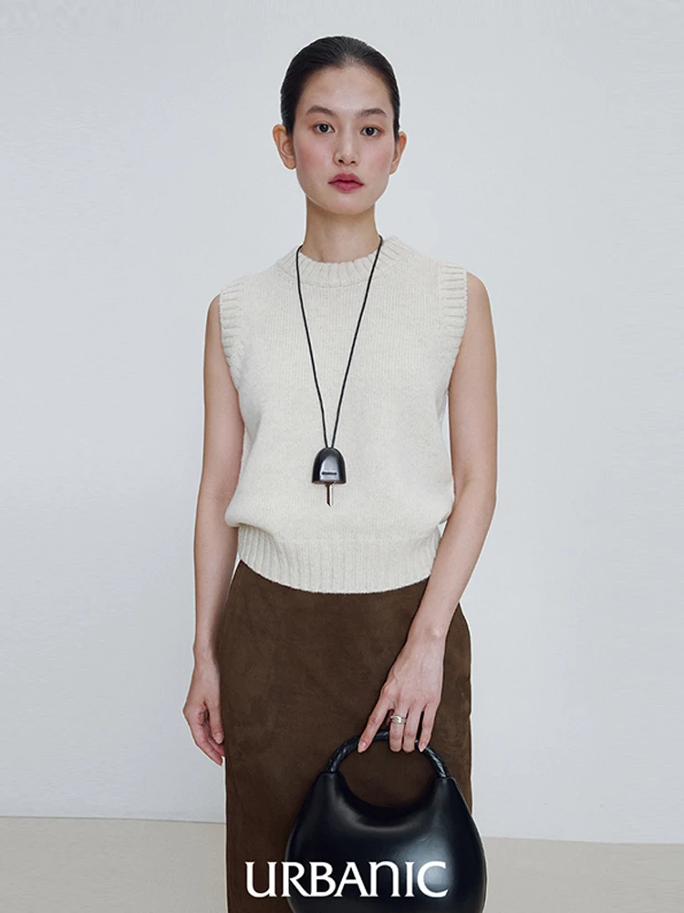 Women's Knitted Vest Spring 2026 New Korean Sle Svel Layering Pure Color round Ne Small irt Casual Commute Sle - AliExpress Sweaters&Jumpers