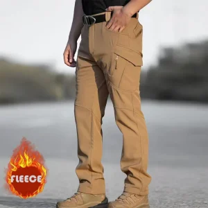 Men Winter Autumn Fleece Waterproof Cargo Pants Hiking Camping Softshell Climbing Casual Warm Tactical Military Combat Trousers - AliExpress Pants
