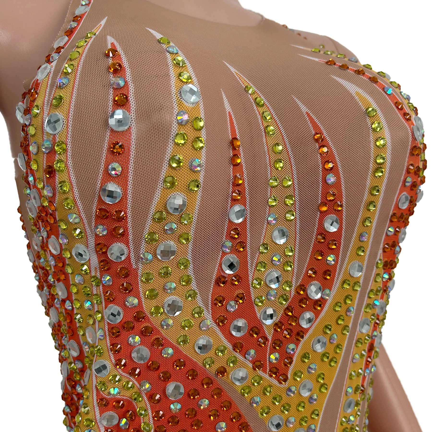 Jinhuowang 2025 New Women Jumpsuit Color Rhinestone Flame Pattern Tight Pants Pole Dance Bar Celebrity Performance Costume - AliExpress Jumpsuits&Rompers