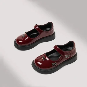 New Girls Leather Shoes Fashion Thick Bottom Princess Hook Loop Round Head Student School Children Performance Dance Shoes Kids - AliExpress Children's Shoes