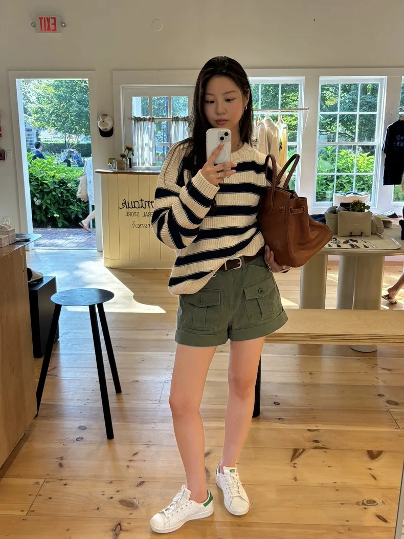Loose Women's Knitwear Striped Wool Sweater Korean Sle Autumn New Arrival Dongdaemun ThBaret Eight Milk Fem Faion - AliExpress Sweaters&Jumpers
