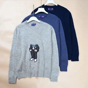 Spring New Women's Cartoon Pattern Embroidered Patchwork round Ne Long Sve Knitted Sweater Casual Comfortable Faionable - AliExpress Sweaters&Jumpers
